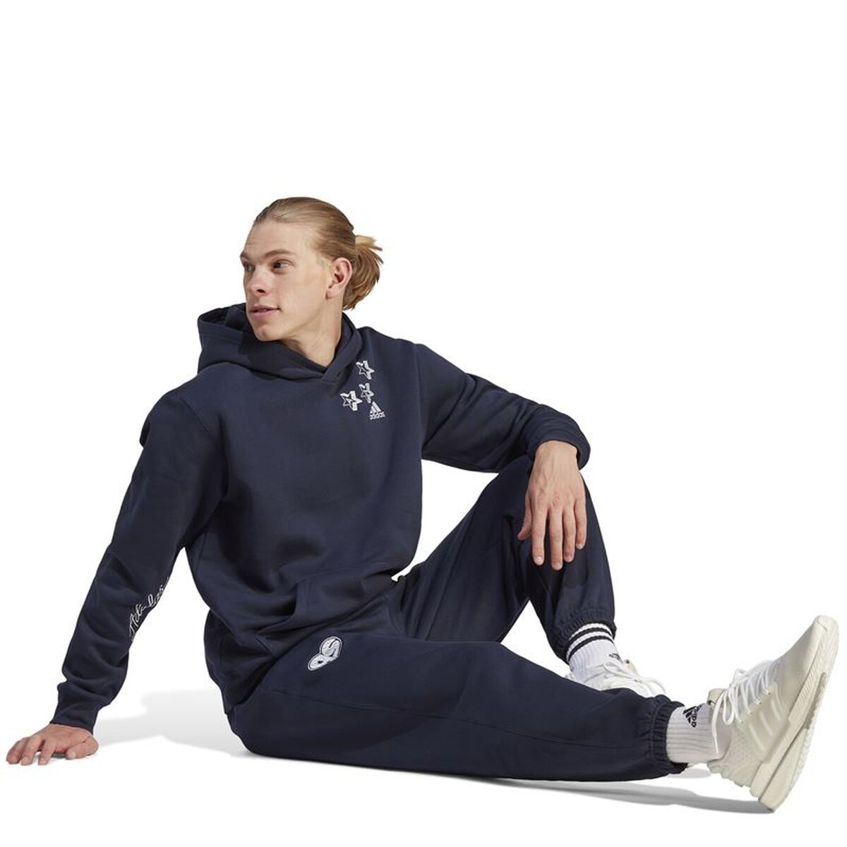 Hanorac cu Glugă Bărbați Adidas Bl Fl Hd Q3 Fl Bleumarin