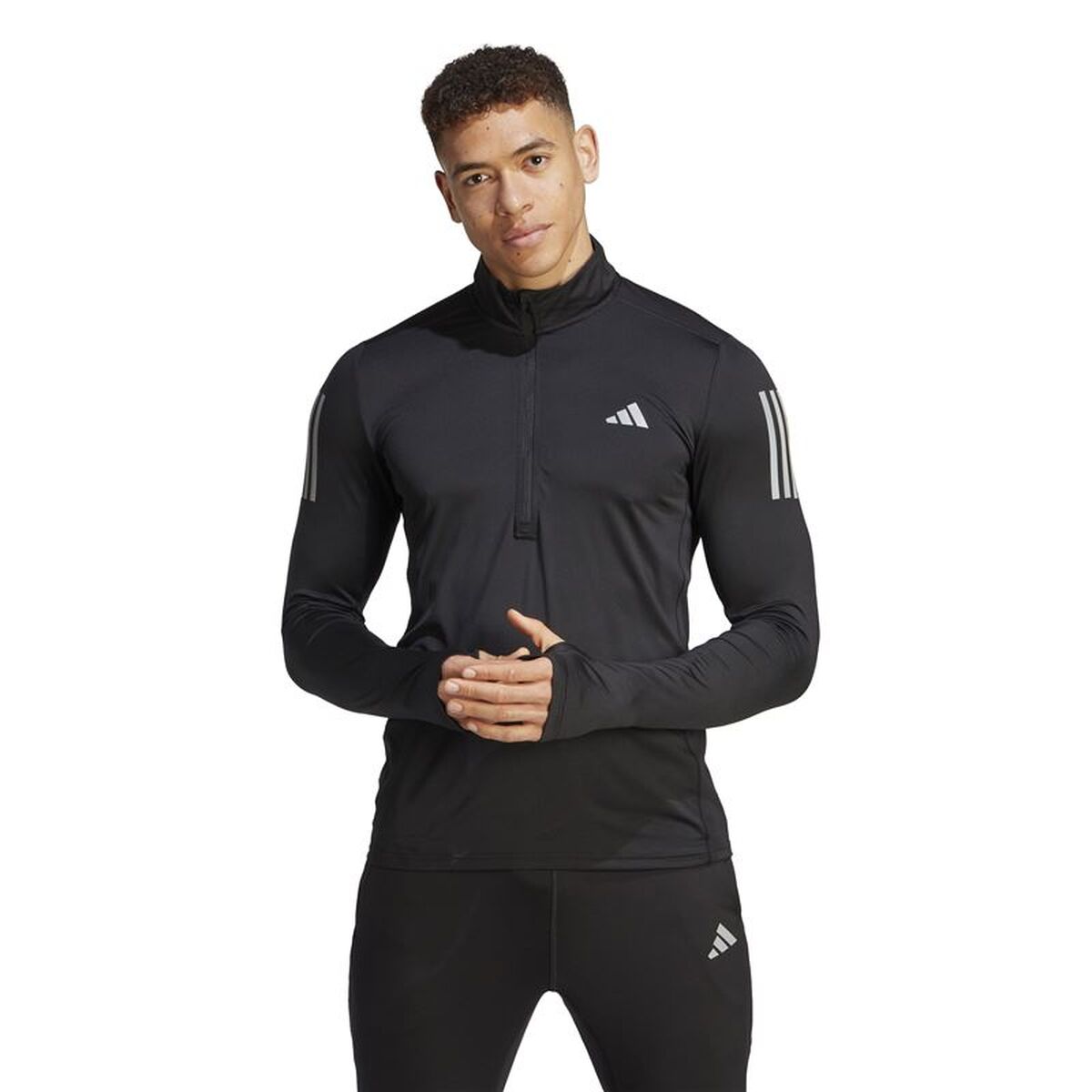 Hanorac fără Glugă Bărbați Adidas Otr 1/4 Zip Negru
