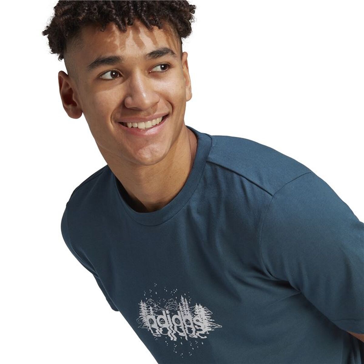 Tricou cu Mânecă Scurtă Bărbați Adidas IL5408 Albastru (M)