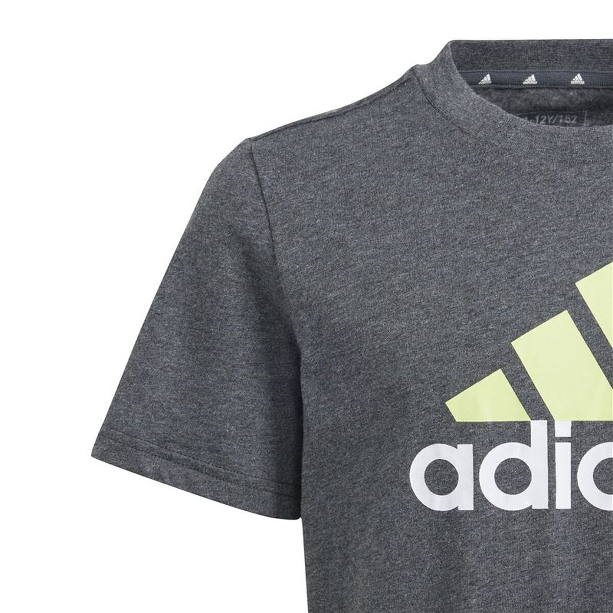 Tricou cu Mânecă Scurtă pentru Copii Adidas Essentials Big Logo Gri