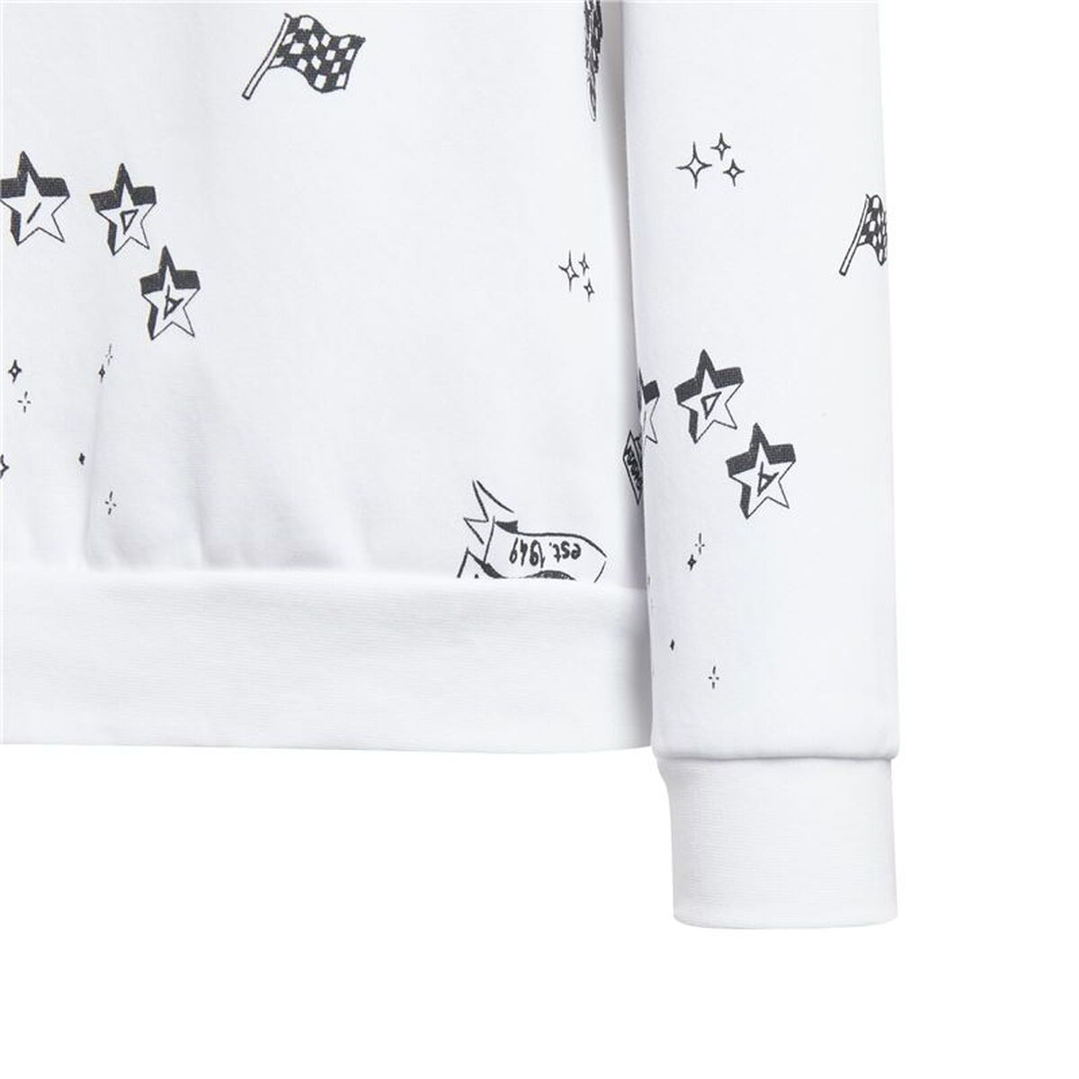 Hanorac fără glugă pentru fete Adidas Jg Bluv Q3Sweat Alb