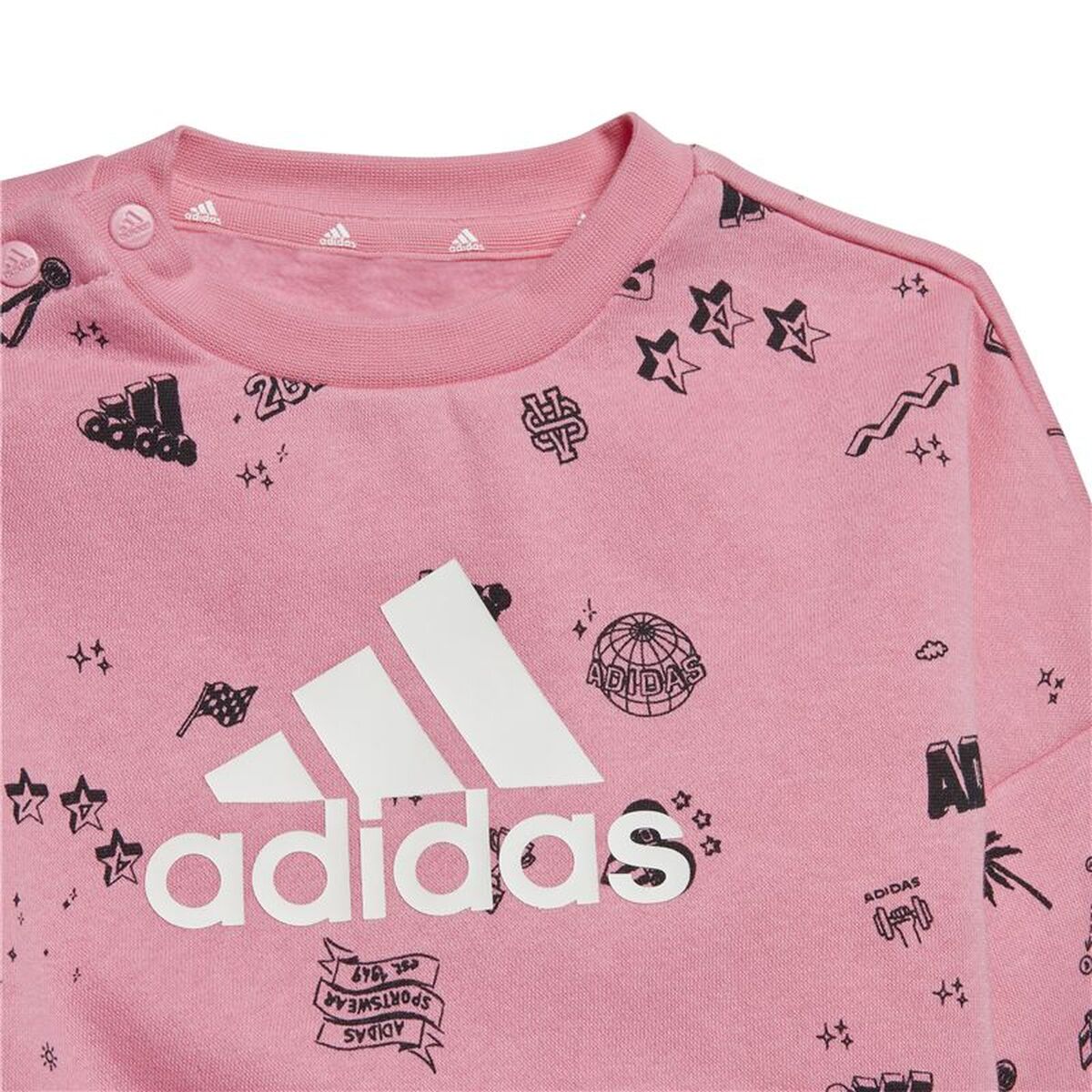 Set Sport pentru Bebeluși Adidas Bluv Q3 Cset Roz