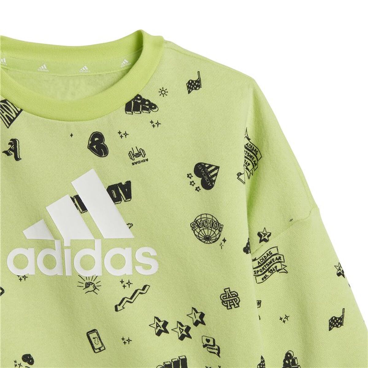 Set Sport pentru Bebeluși Adidas Bluv Q3 Cset Verde deschis