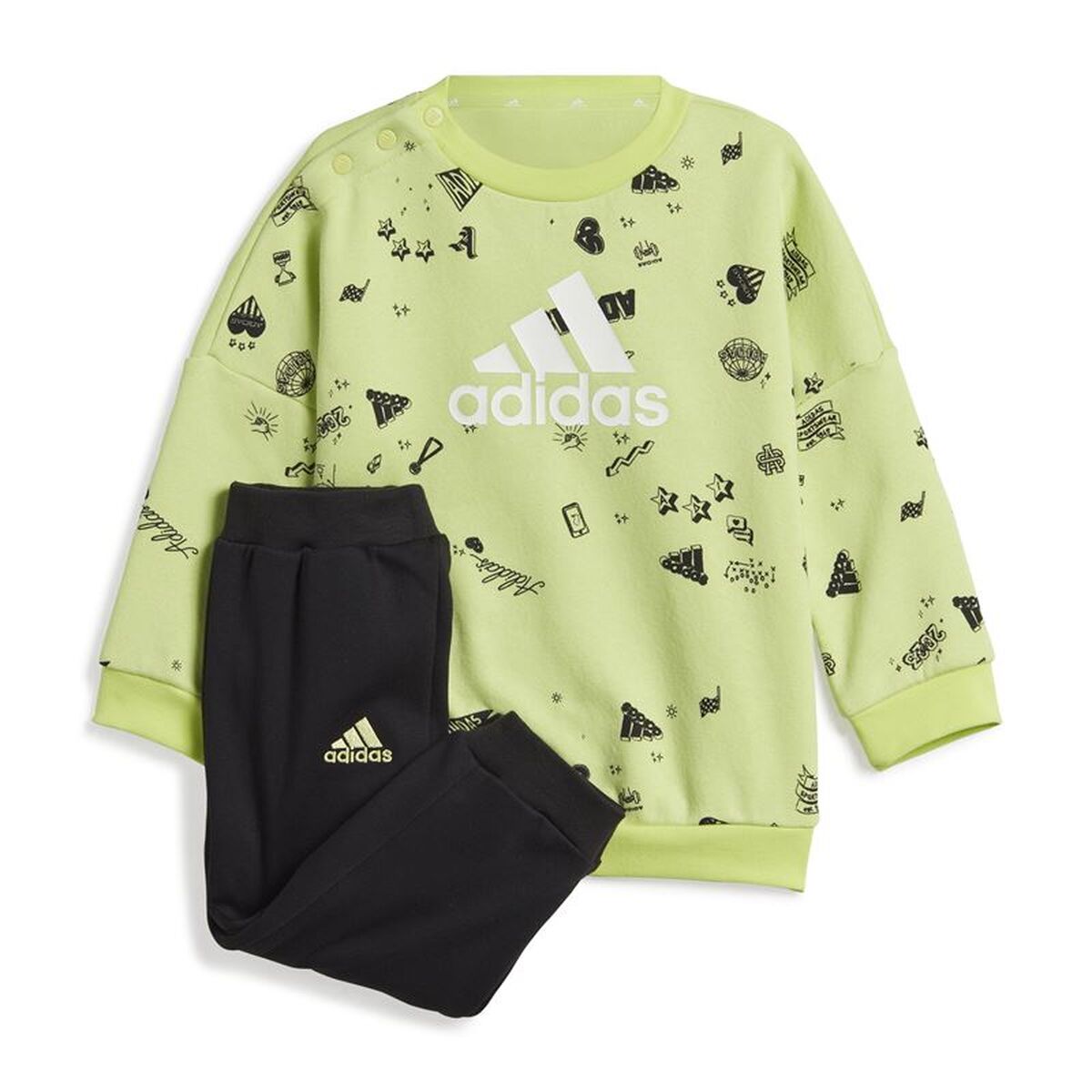 Set Sport pentru Bebeluși Adidas Bluv Q3 Cset Verde deschis