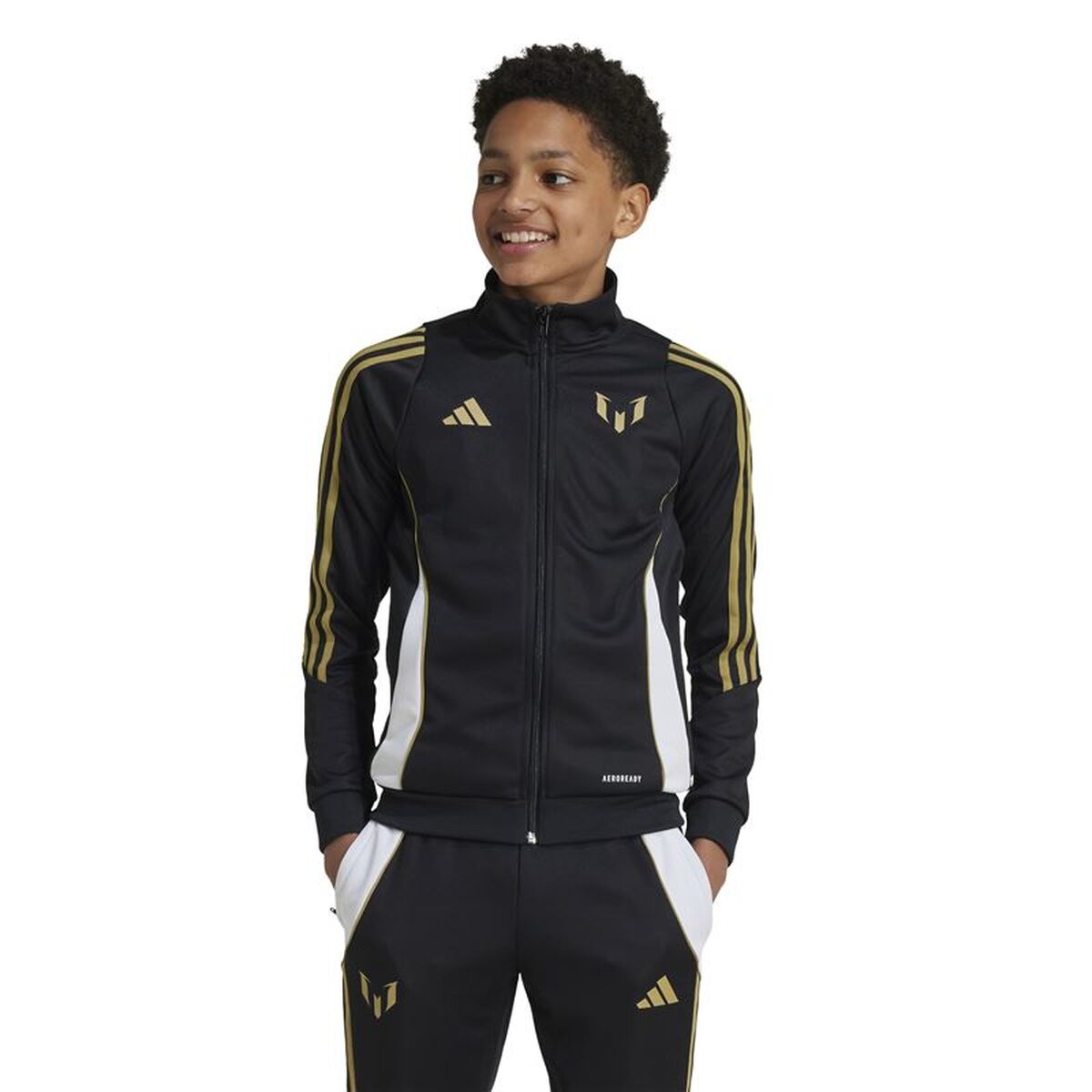 Jachetă Sport pentru Copii Adidas IZ2992 Negru