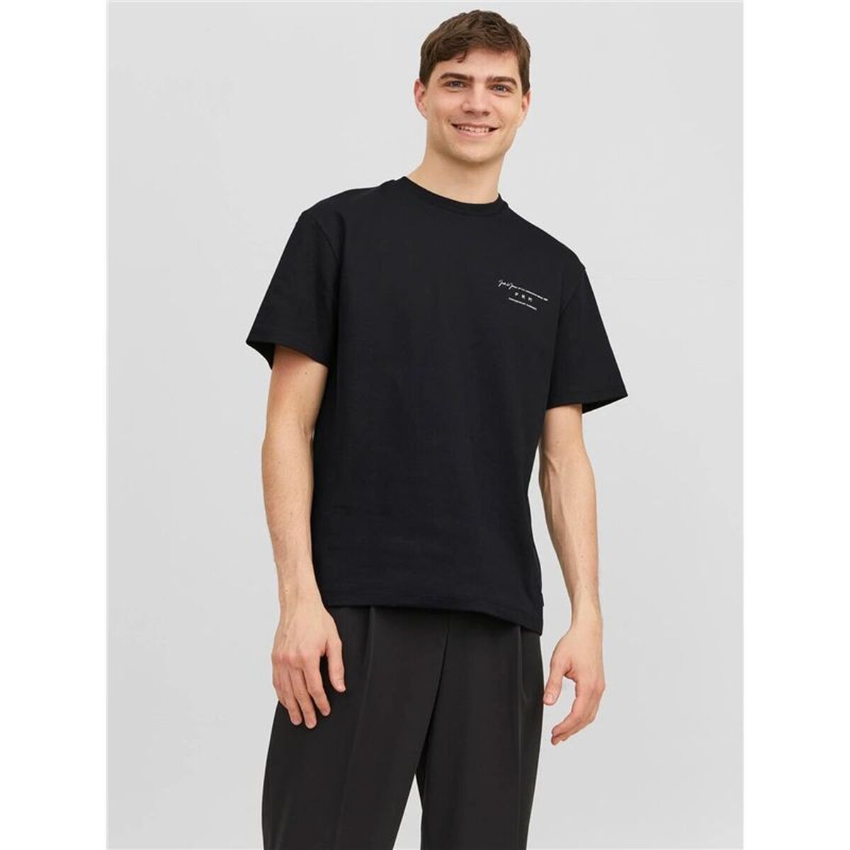 Tricou cu Mânecă Scurtă Bărbați Jack & Jones 12245400-178012 Negru (S)