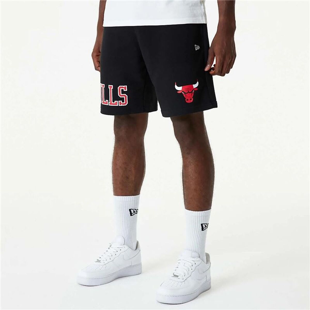 Pantaloni Scurți de Baschet pentru Bărbați New Era NBA Chicago Bulls Negru