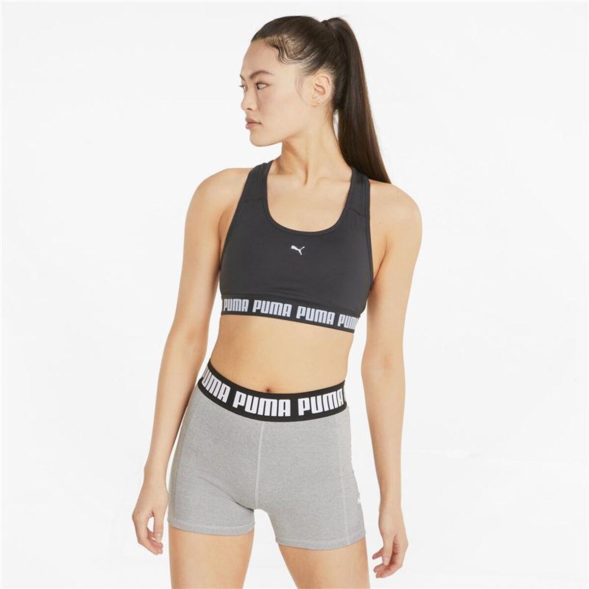 Sutien Sport Puma Mid Impact Stro Negru