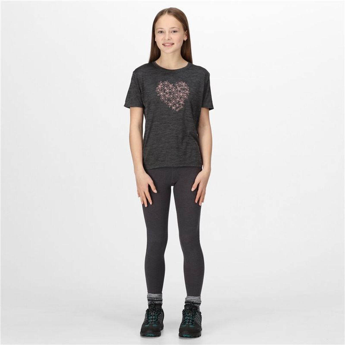 Tricou cu Mânecă Scurtă pentru Copii Regatta RKT143-4ZQ Gri