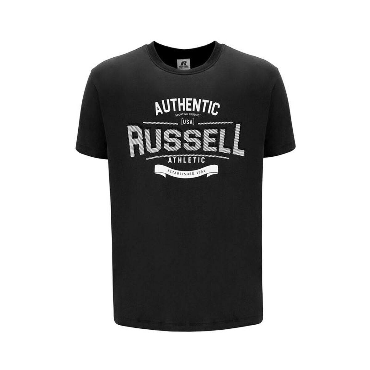 Tricou cu Mânecă Scurtă Bărbați Russell Athletic A30081-IO 099 Negru (S)