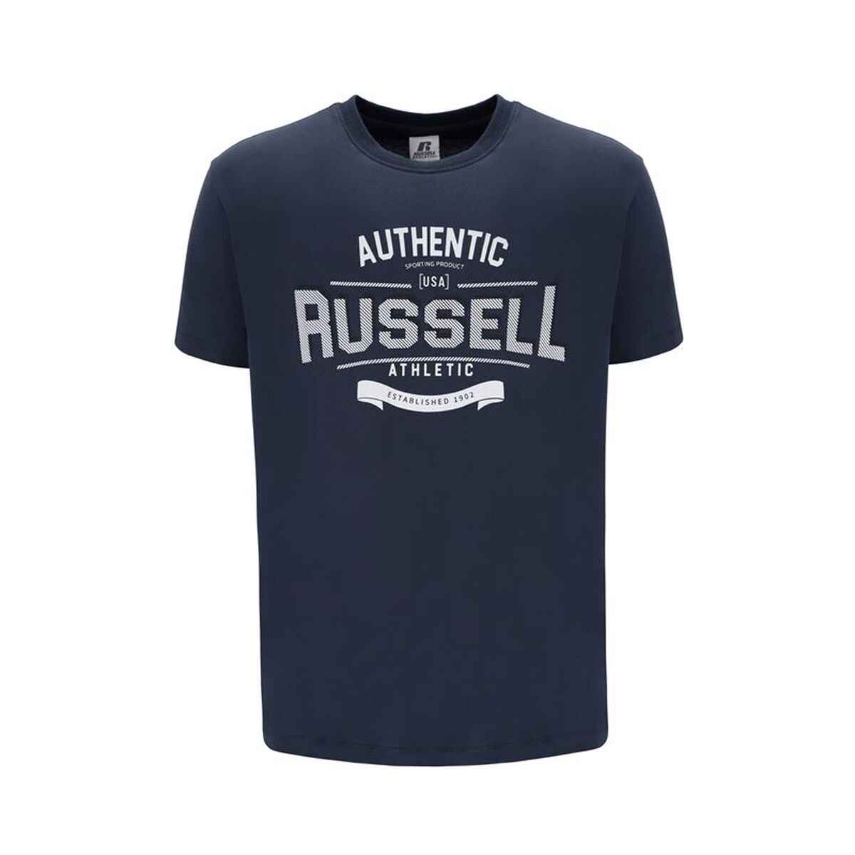 Tricou cu Mânecă Scurtă Bărbați Russell Athletic A30081-OB-155 Albastru închis (S)
