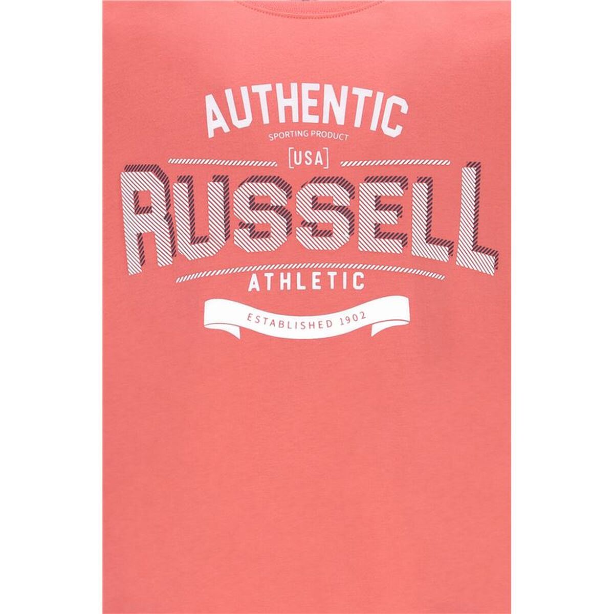 Tricou cu Mânecă Scurtă Bărbați Russell Athletic A30081-PC 380 Portocaliu (M)