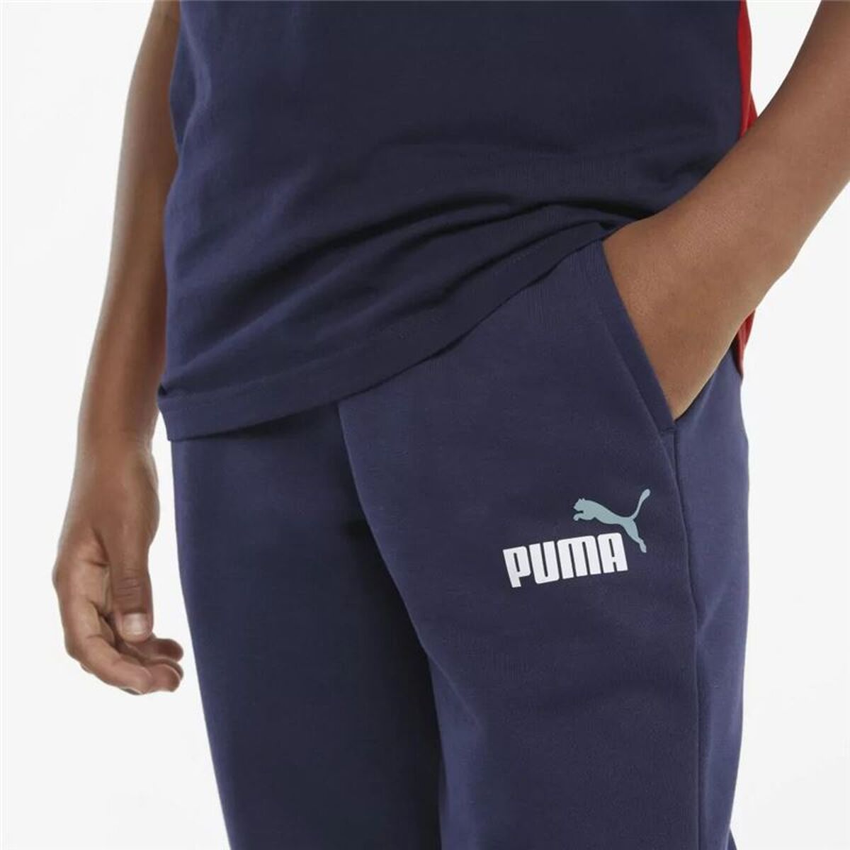 Pantaloni lungi de sport Puma Bleumarin
