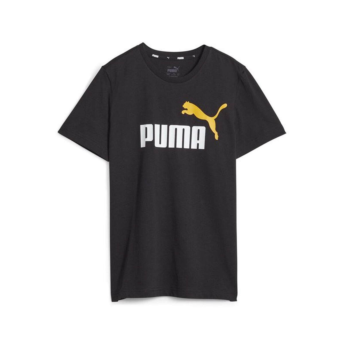 Tricou cu Mânecă Scurtă pentru Copii Puma Ess+ 2 Col Logo Negru