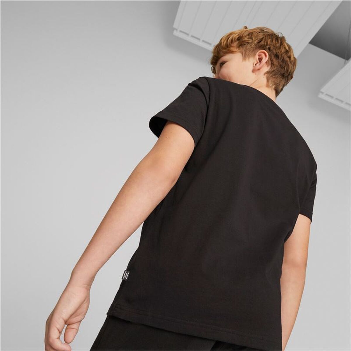 Tricou cu Mânecă Scurtă pentru Copii Puma Essentials+ Street Art Grap Negru