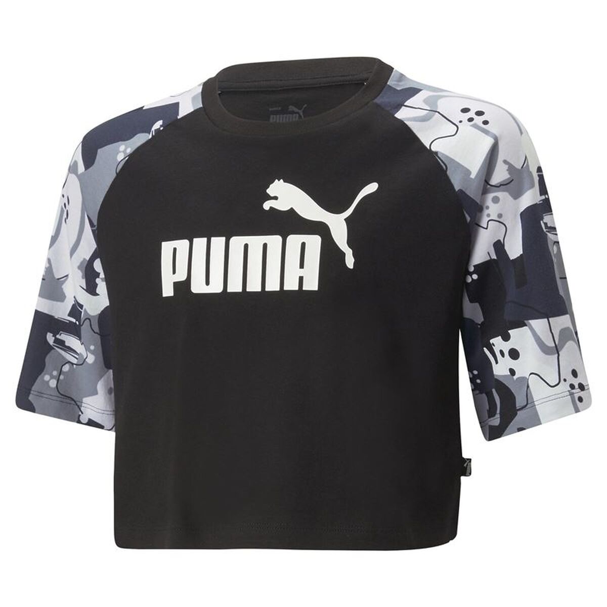 Tricou cu Mânecă Scurtă pentru Copii Puma Ess+ Street Art Ragl Negru