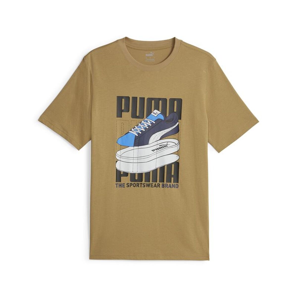 Tricou cu Mânecă Scurtă Bărbați Puma Puma Graphics Sneaker Auriu*