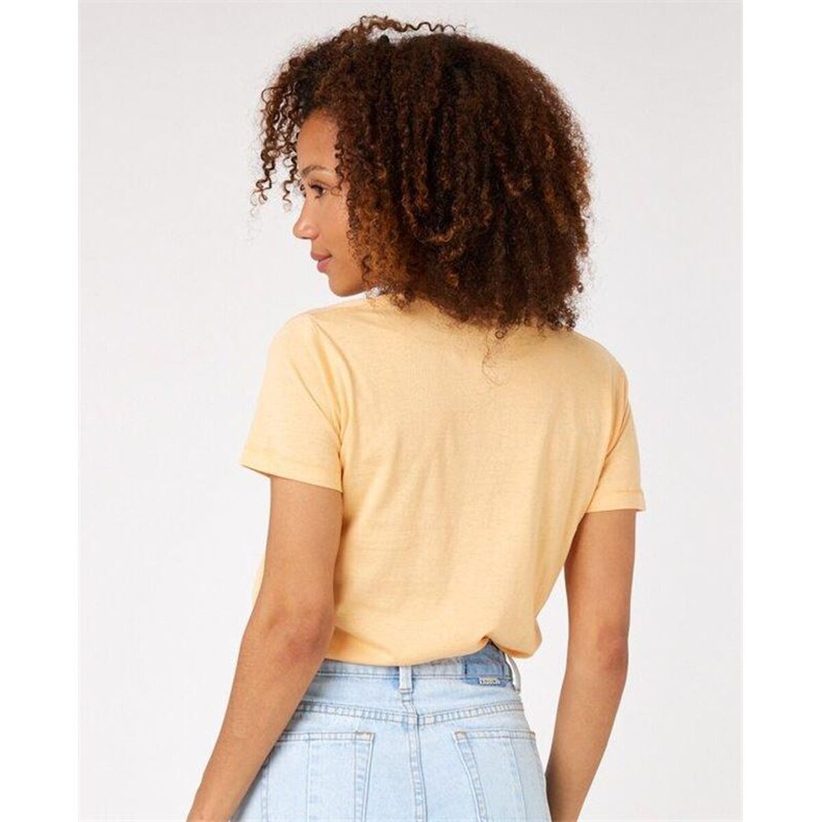 Tricou cu Mânecă Scurtă Femei Rip Curl Re-Entry Crew Neck Bej