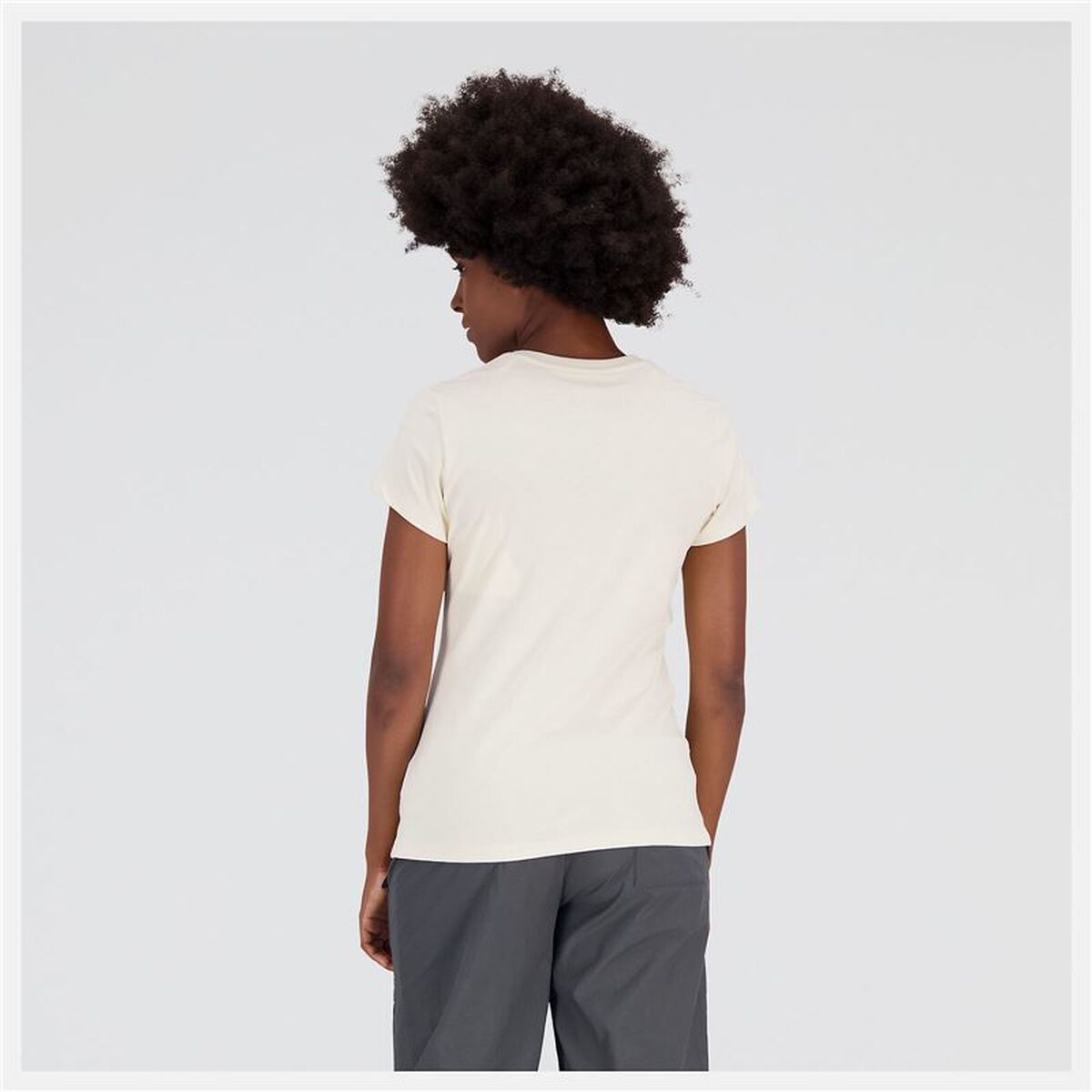 Tricou cu Mânecă Scurtă Femei New Balance Essentials Bej