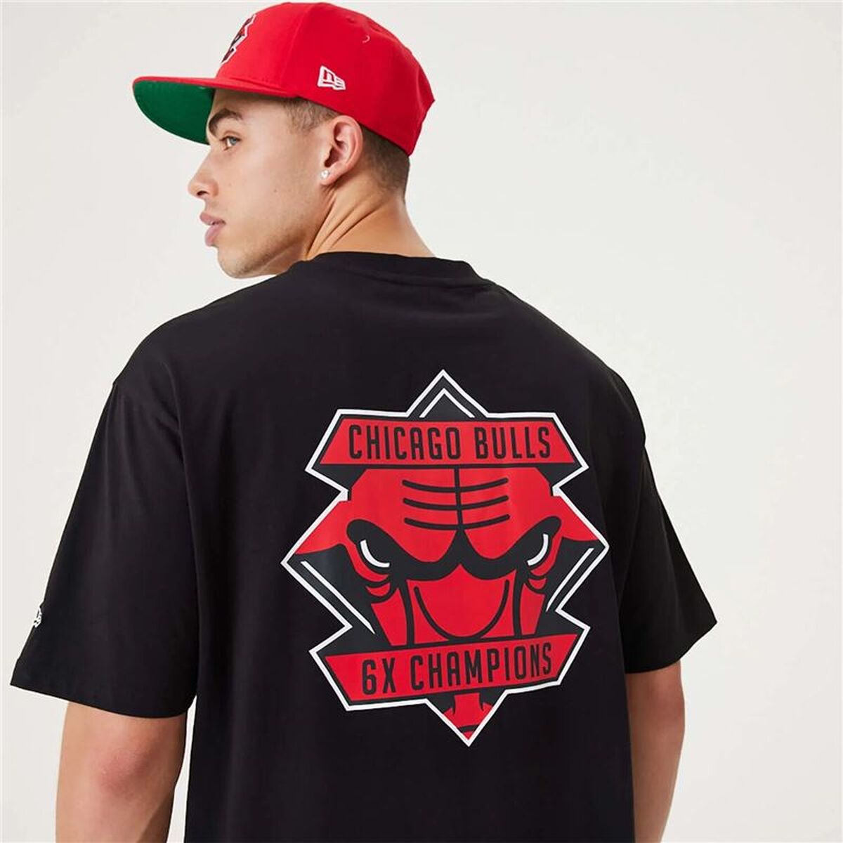 Tricou cu Mânecă Scurtă Bărbați New Era Championship Chicago Bulls Negru
