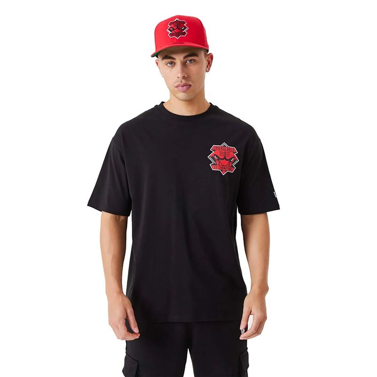 Tricou cu Mânecă Scurtă Bărbați New Era Championship Chicago Bulls Negru
