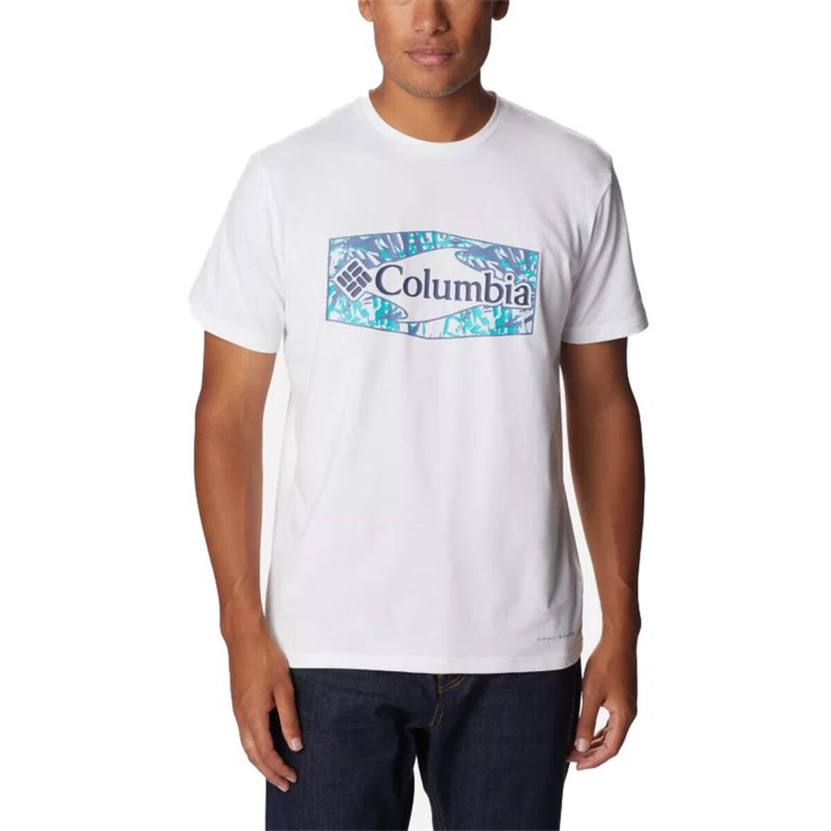 Tricou Sport cu Mânecă Scurtă Columbia Sun Trek™ Graphic Alb