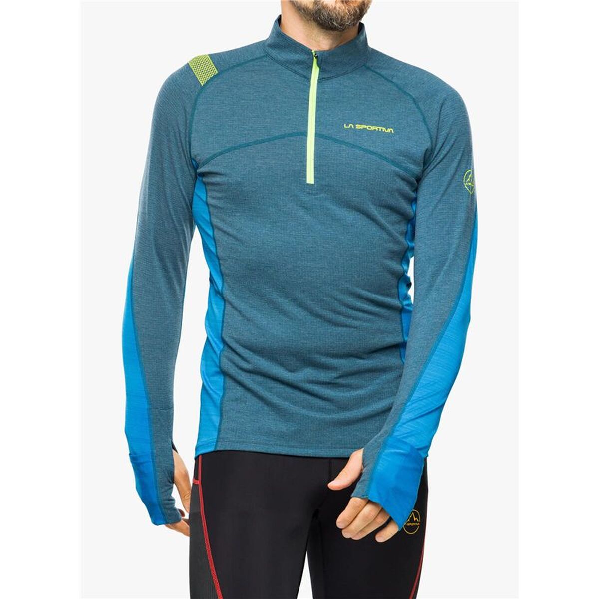 Tricou cu Mânecă Lungă Bărbați La Sportiva Swift Albastru
