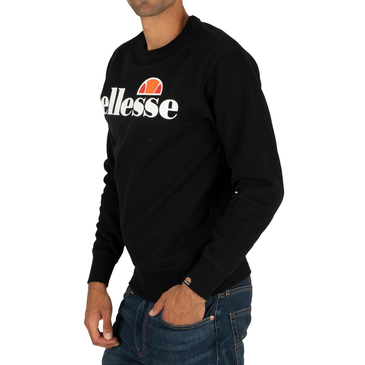 Tricou cu Mânecă Lungă Bărbați Ellesse SL Succiso Negru