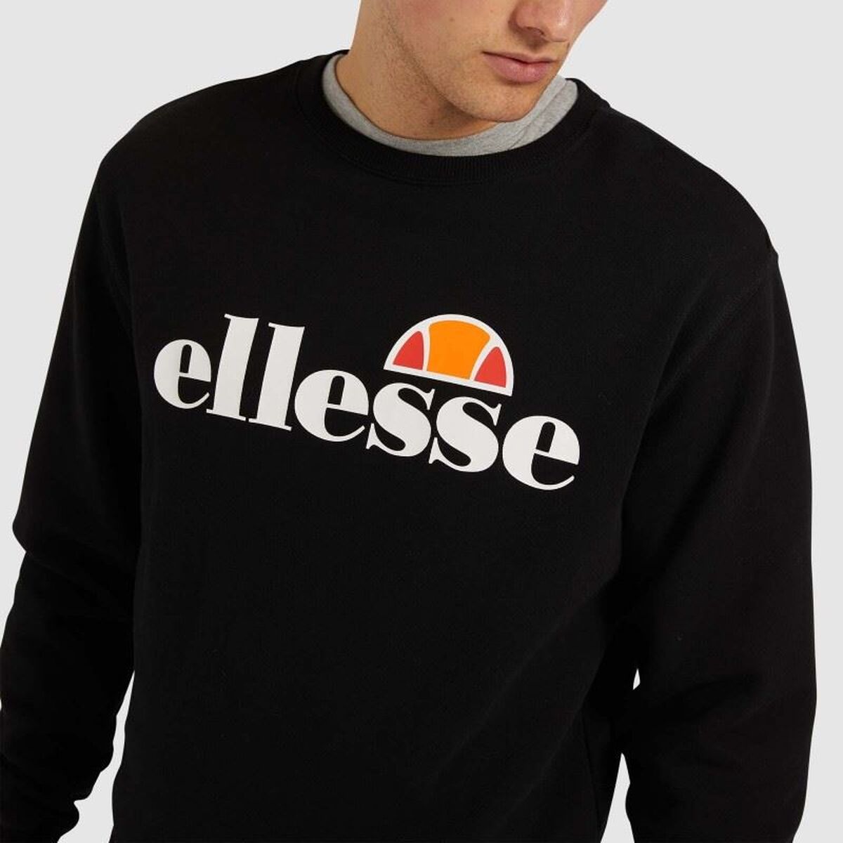 Tricou cu Mânecă Lungă Bărbați Ellesse SL Succiso Negru
