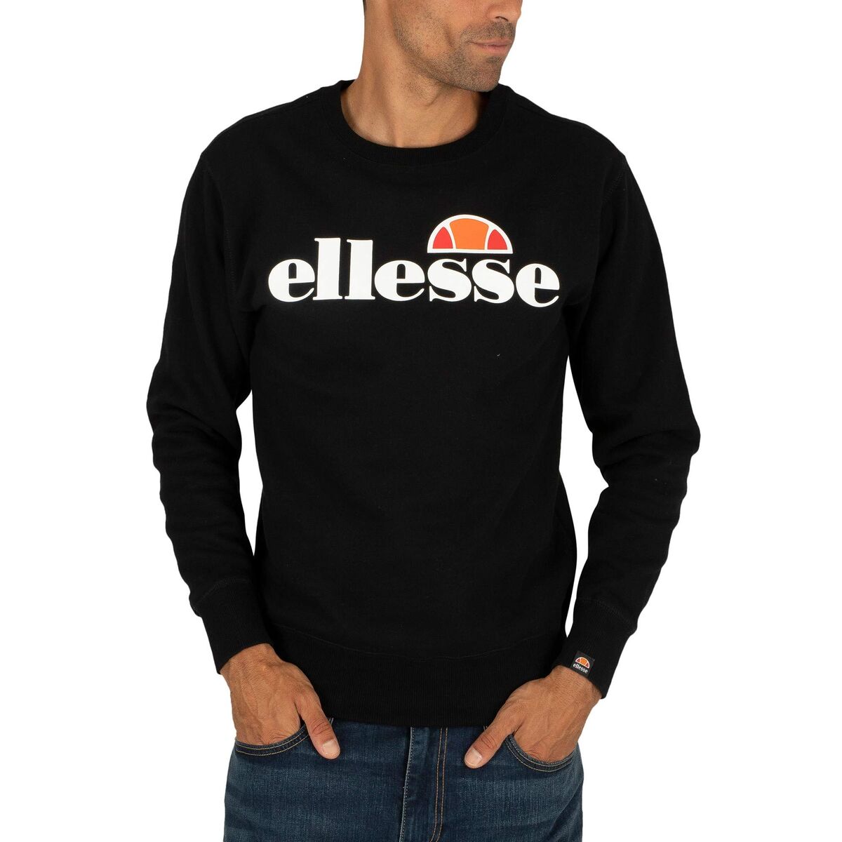 Tricou cu Mânecă Lungă Bărbați Ellesse SL Succiso Negru