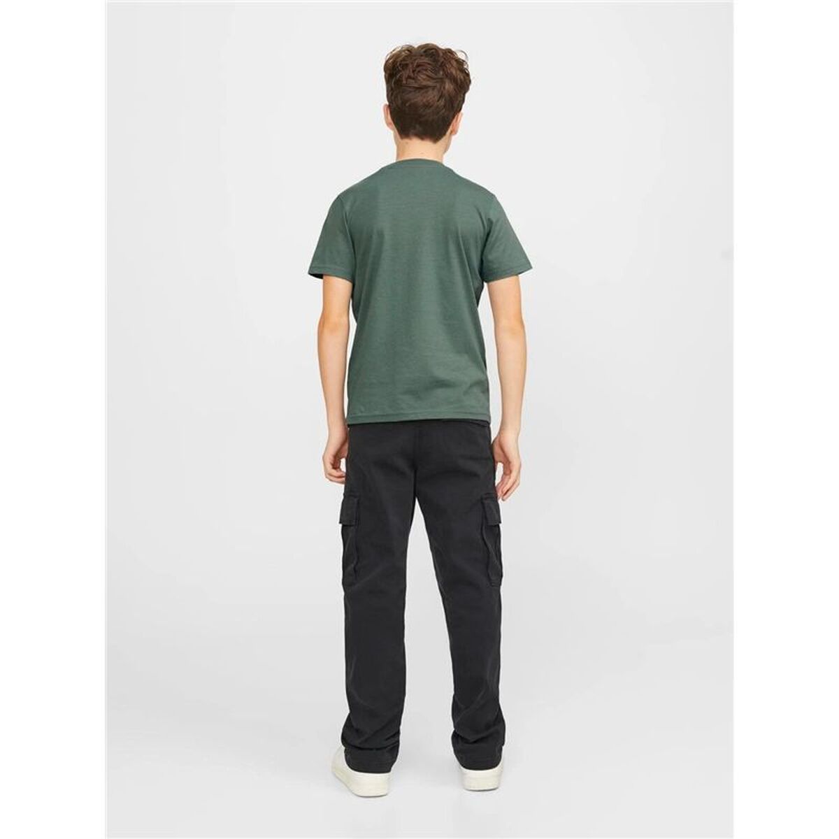 Tricou cu Mânecă Scurtă pentru Copii Jack & Jones Jorheavens Neck Măslină