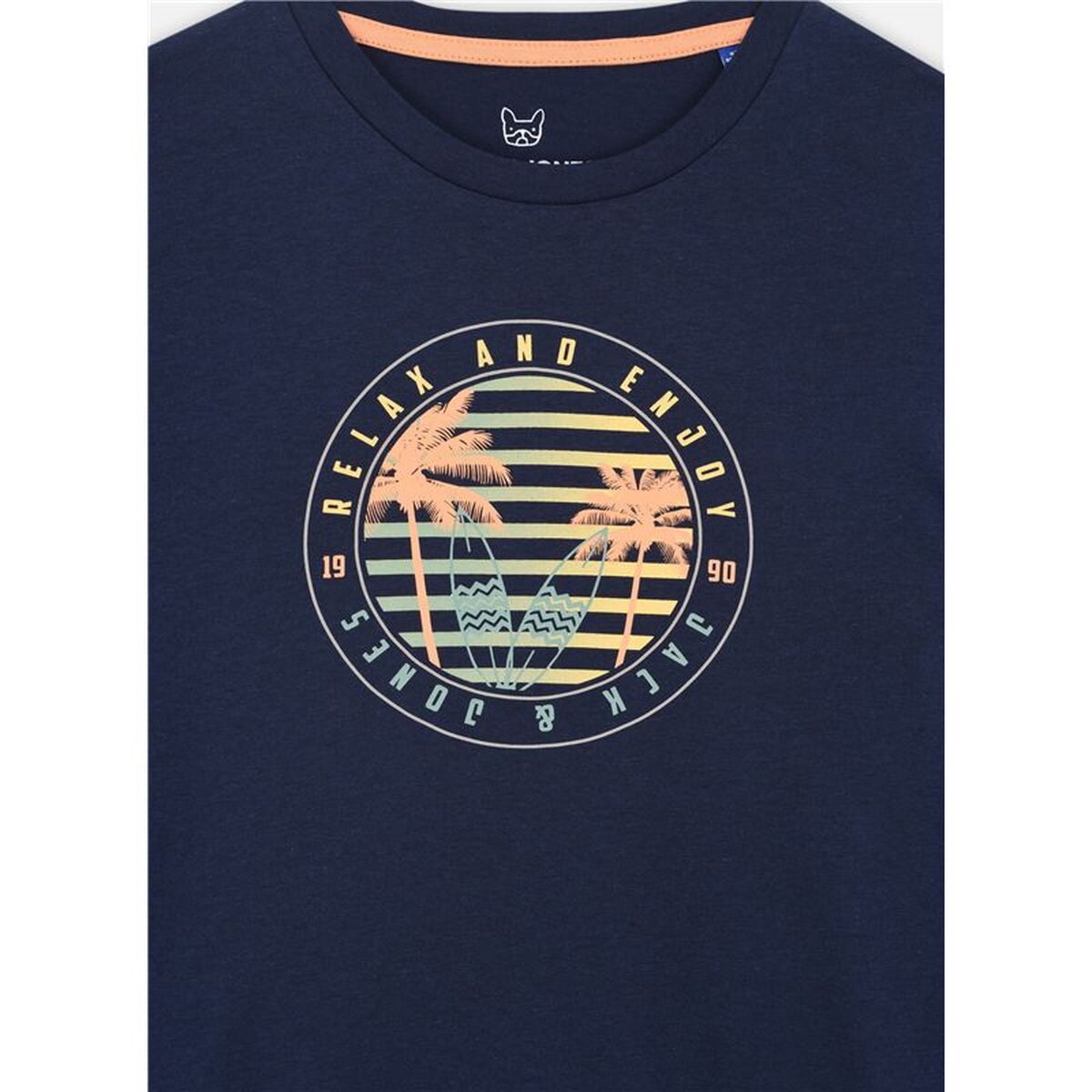 Tricou cu Mânecă Scurtă pentru Copii Jack & Jones Jjsummer Smu Vibe Tee Ss Crew Bleumarin