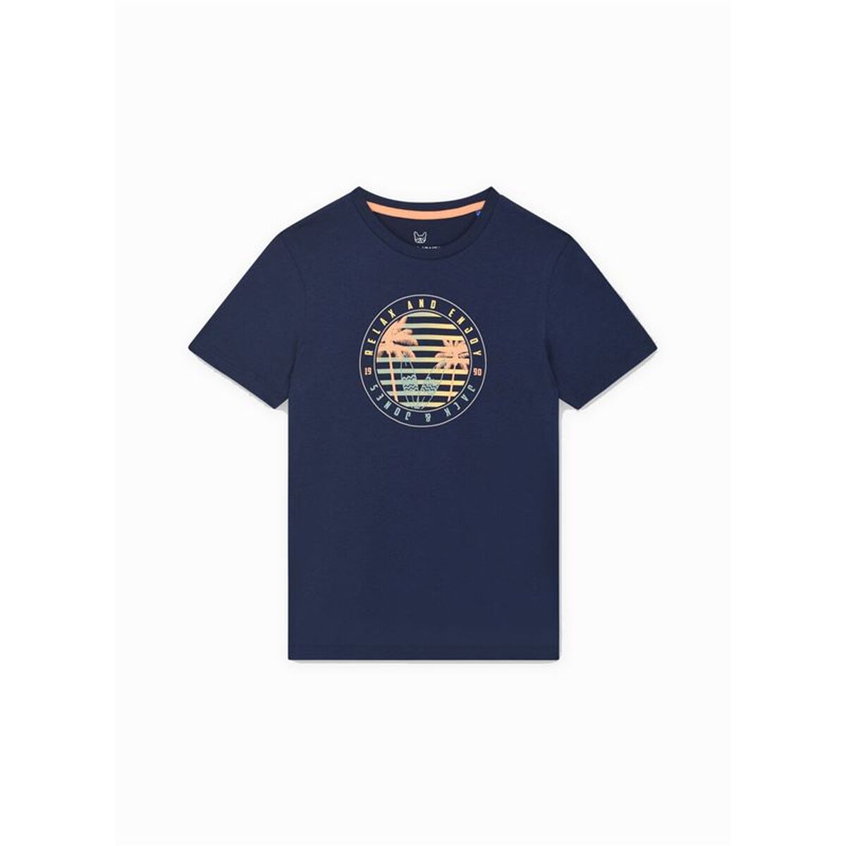 Tricou cu Mânecă Scurtă pentru Copii Jack & Jones Jjsummer Smu Vibe Tee Ss Crew Bleumarin