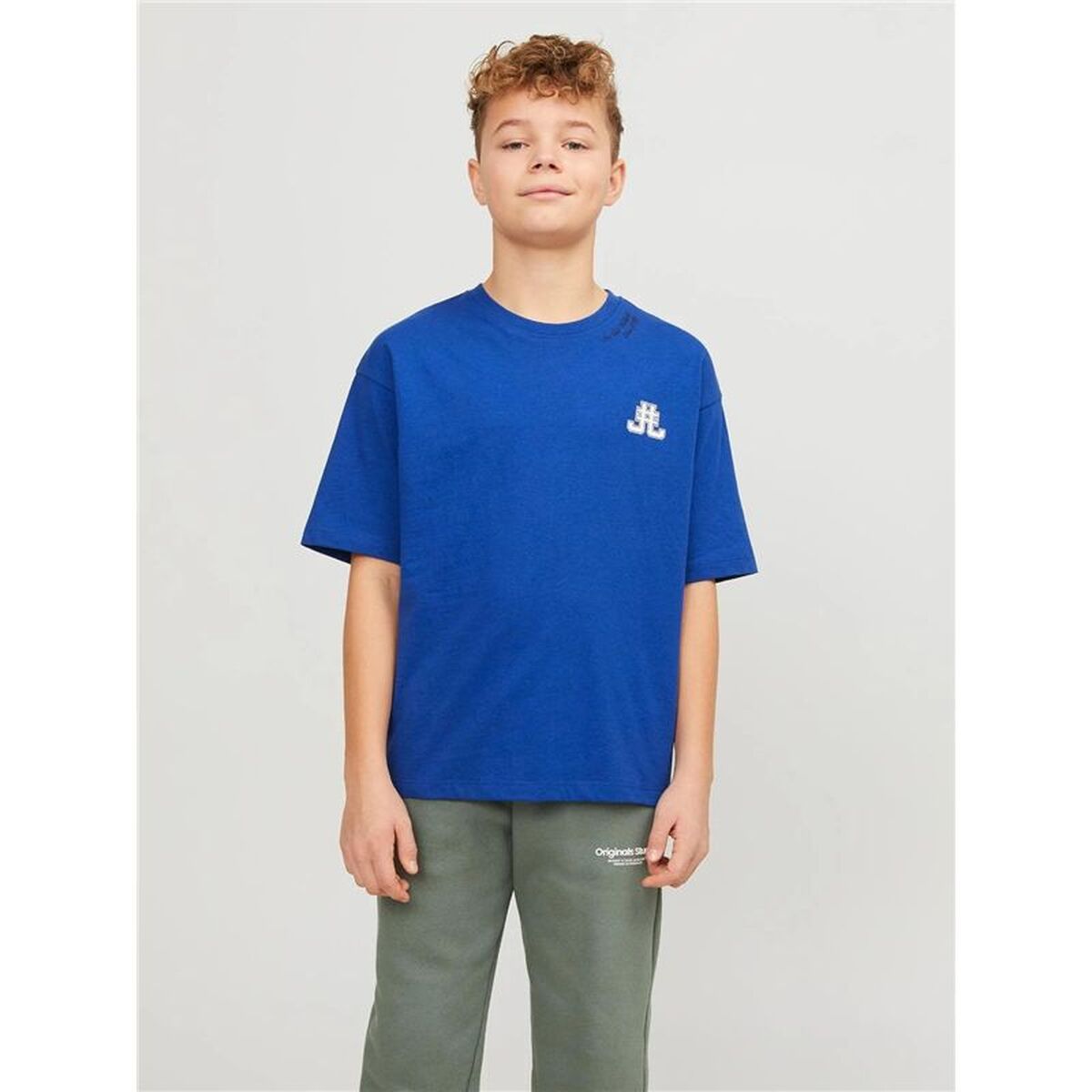 Tricou cu Mânecă Scurtă pentru Copii Jack & Jones Jorcole Back Print Tee Ss Albastru