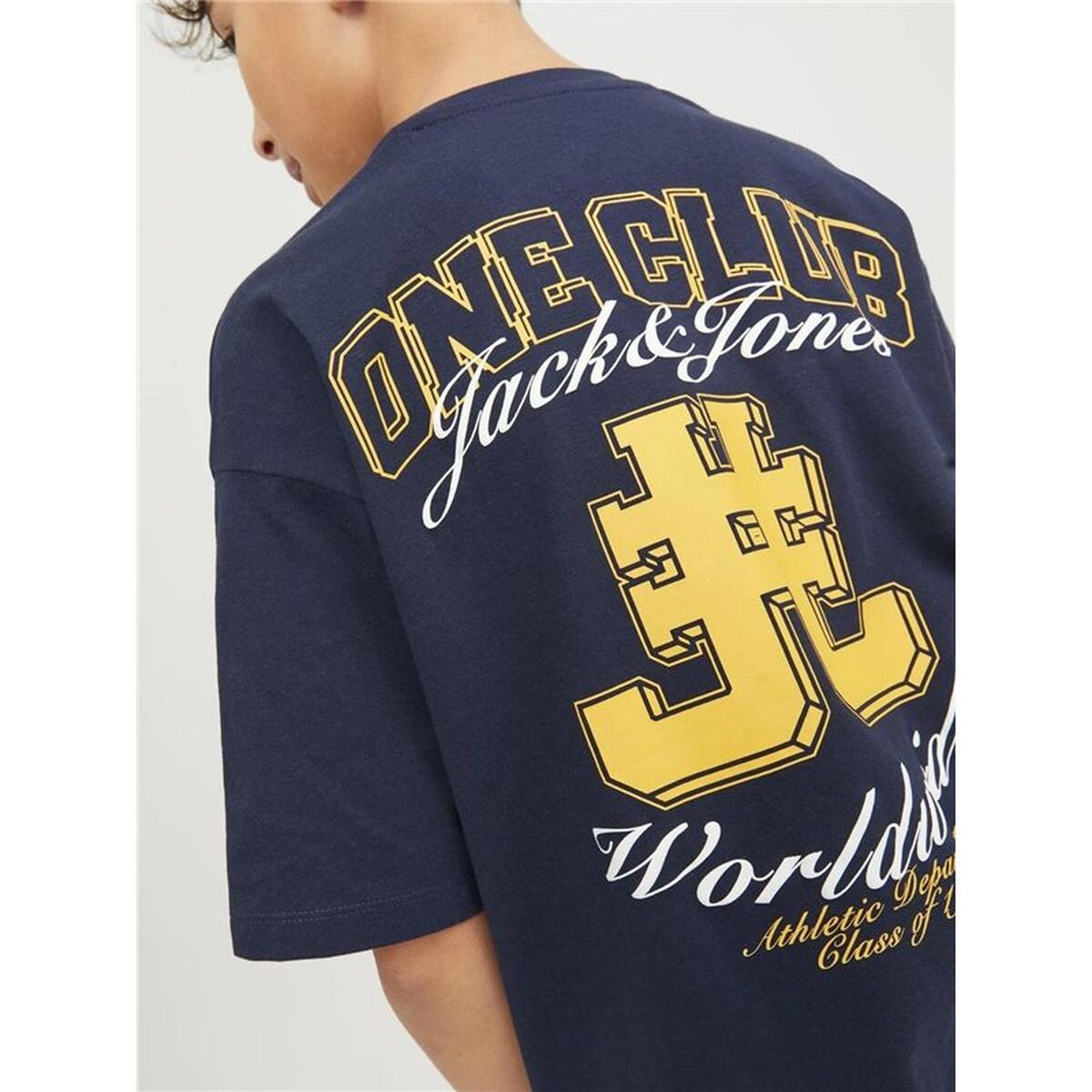 Tricou cu Mânecă Scurtă pentru Copii Jack & Jones Jorcole Back Print Tee Ss Bleumarin