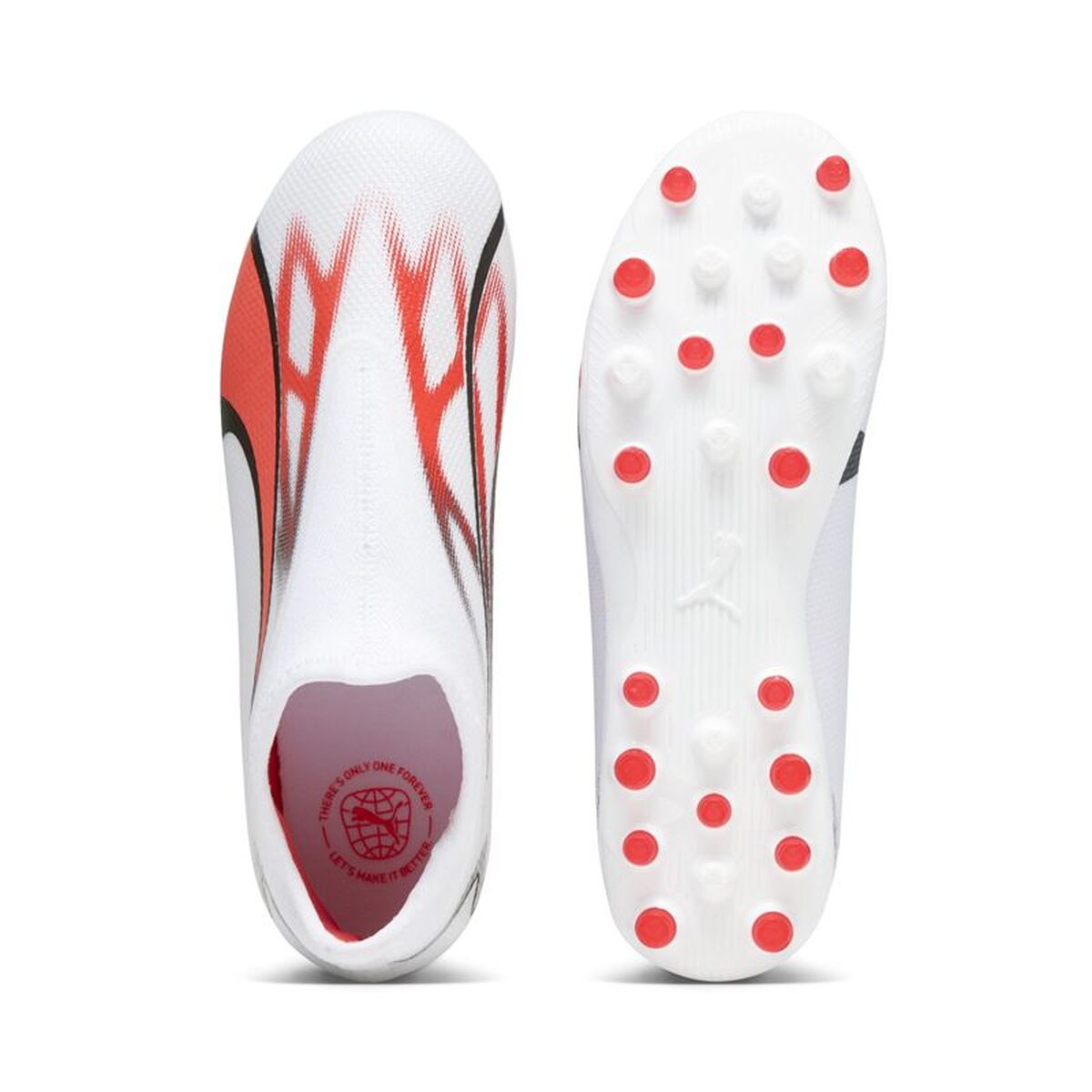 Ghete de Fotbal pentru Copii Puma Ultra Match Ll Mg Alb