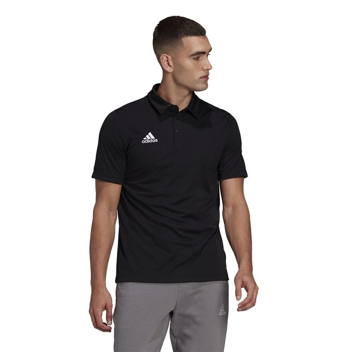 Tricou Polo cu Mânecă Scurtă Bărbați Adidas Ent22 Negru XL