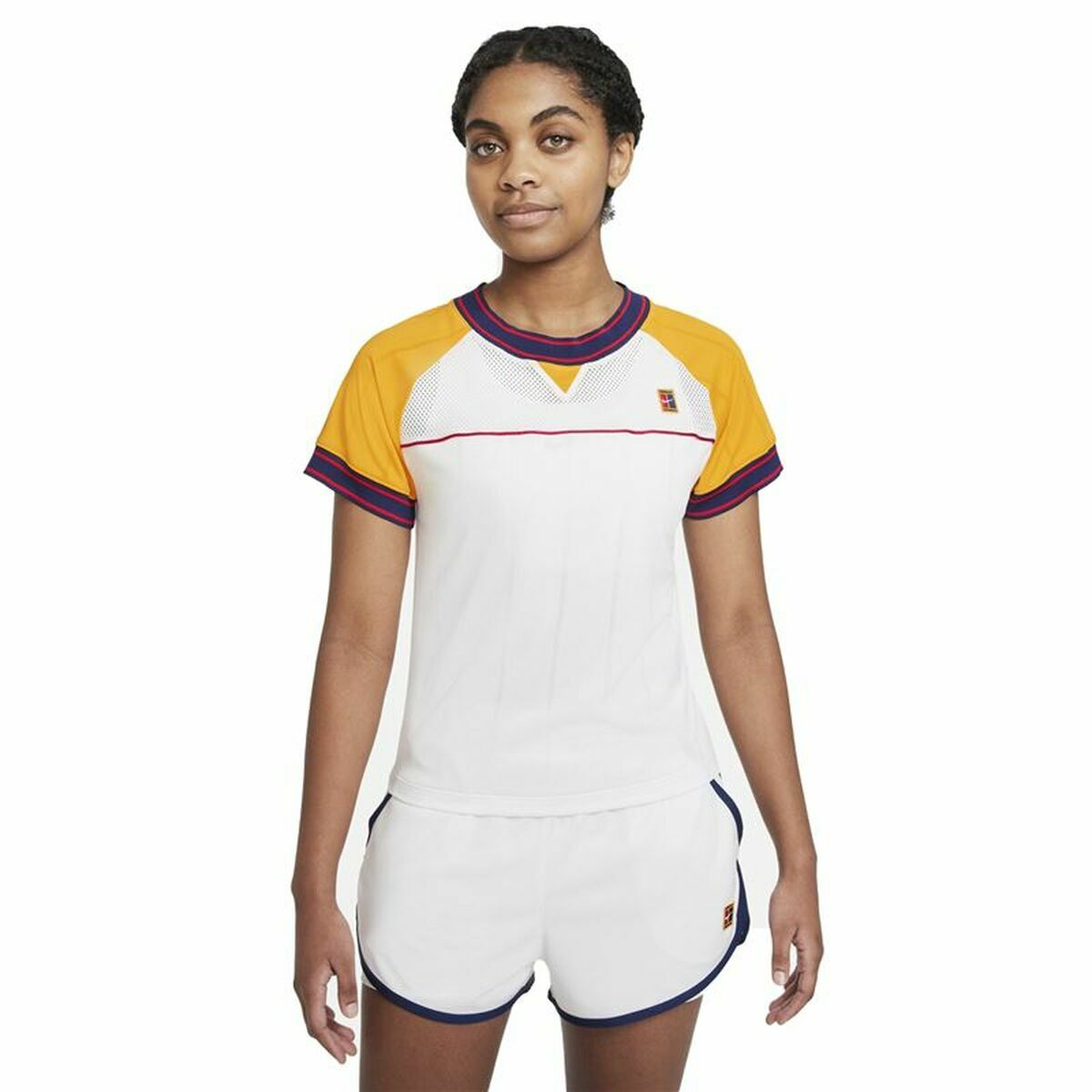 Tricou cu Mânecă Scurtă Femei Nike Court Dri-Fit Slam Alb
