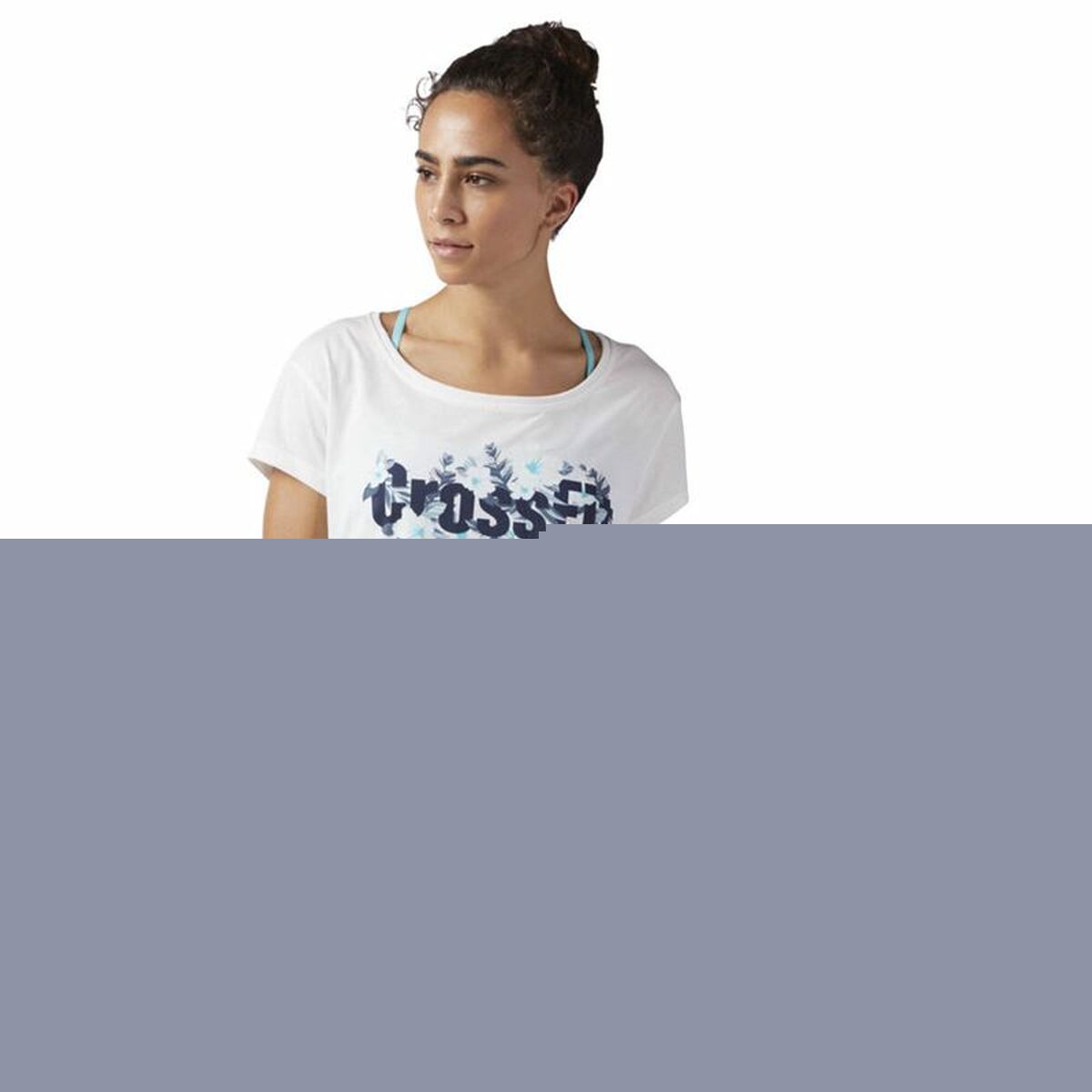 Tricou cu Mânecă Scurtă Femei Reebok Floral Easy Crossfit Alb