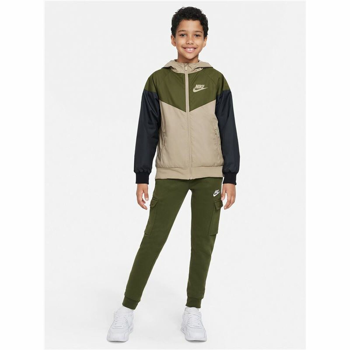 Jachetă Sport pentru Copii Nike Sportswear Windrunner Verde