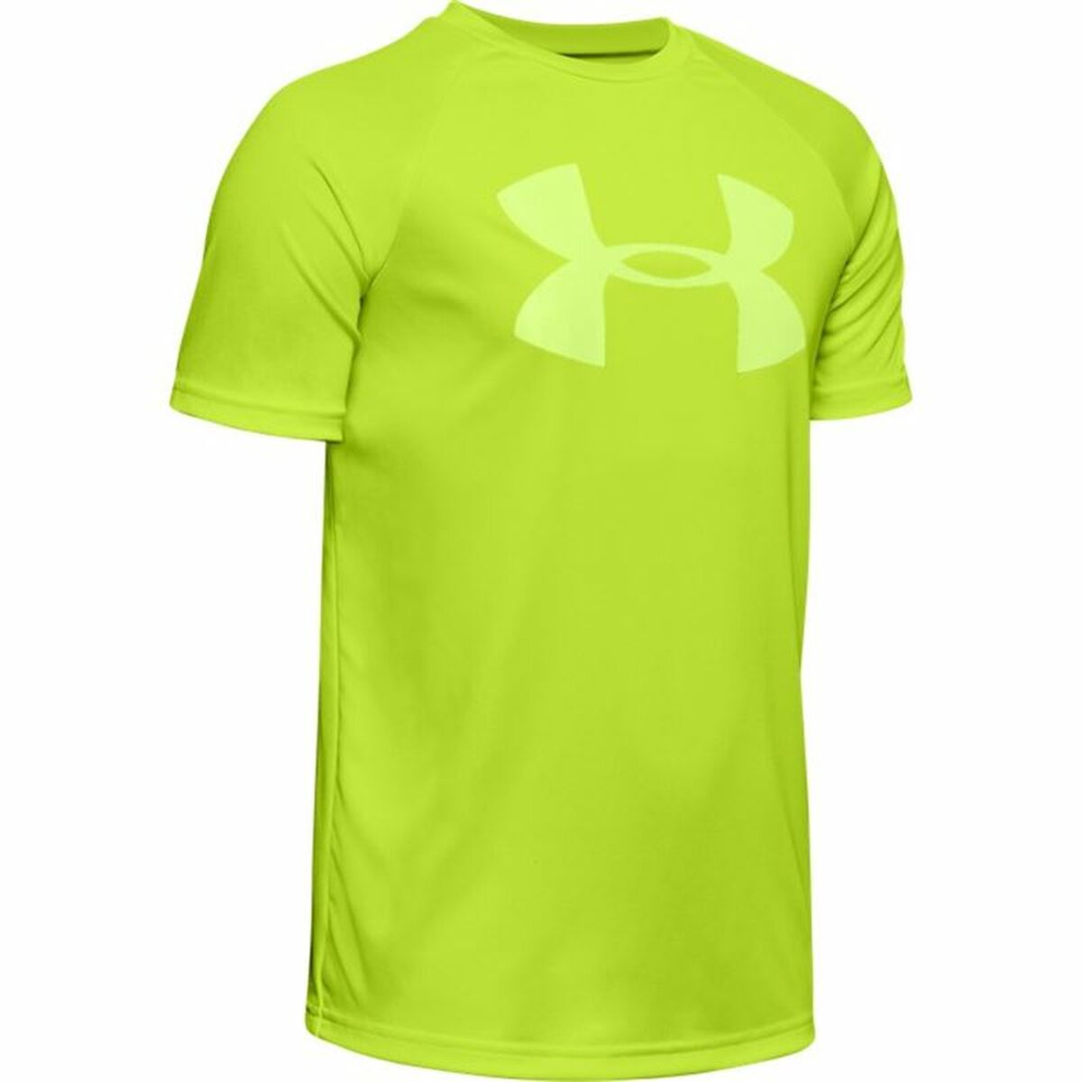 Tricou cu Mânecă Scurtă Copii Under Armour Tech Big Logo Galben