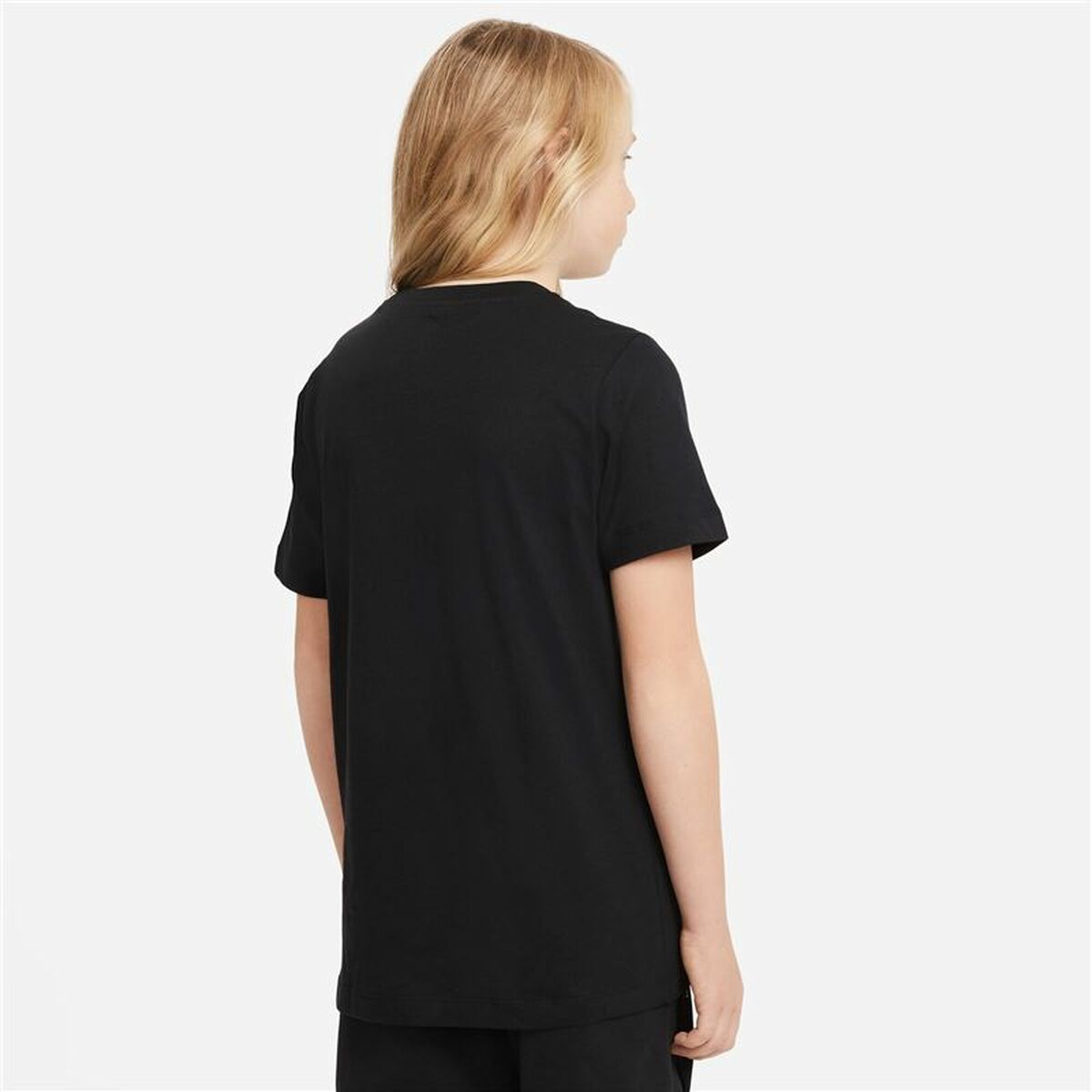 Tricou cu Mânecă Scurtă pentru Copii Nike Sportswear Negru
