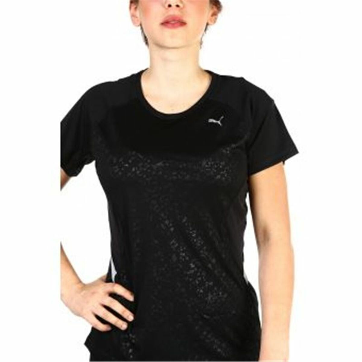 Tricou cu Mânecă Scurtă Femei Puma  Graphic Tee Negru
