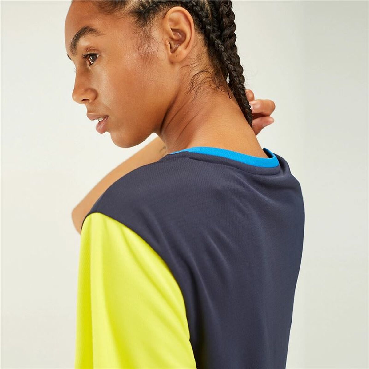 Tricou cu Mânecă Scurtă Femei Tommy Hilfiger Colour-Blocked Albastru