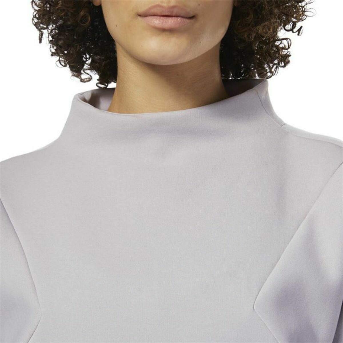 Hanorac fără Glugă Femei Reebok Training Supply Crew Gri deschis