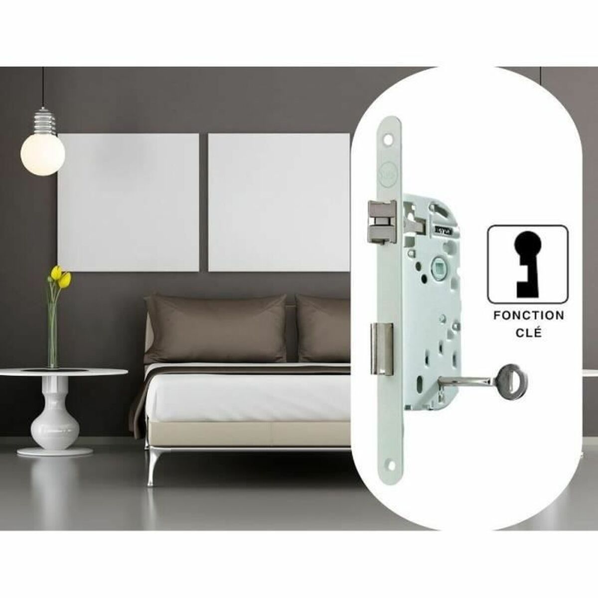 Încuietoare de mortar Yale 6,2 x 2 x 23 cm Oțel