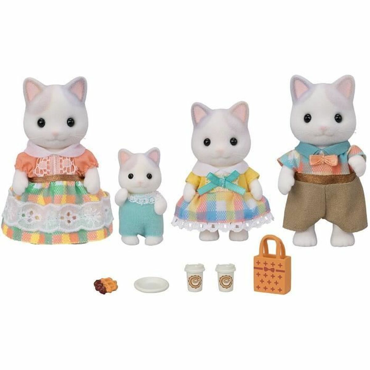 Accesorii pentru căsuțe de păpuși Sylvanian Families 5738 Latte Cat Family