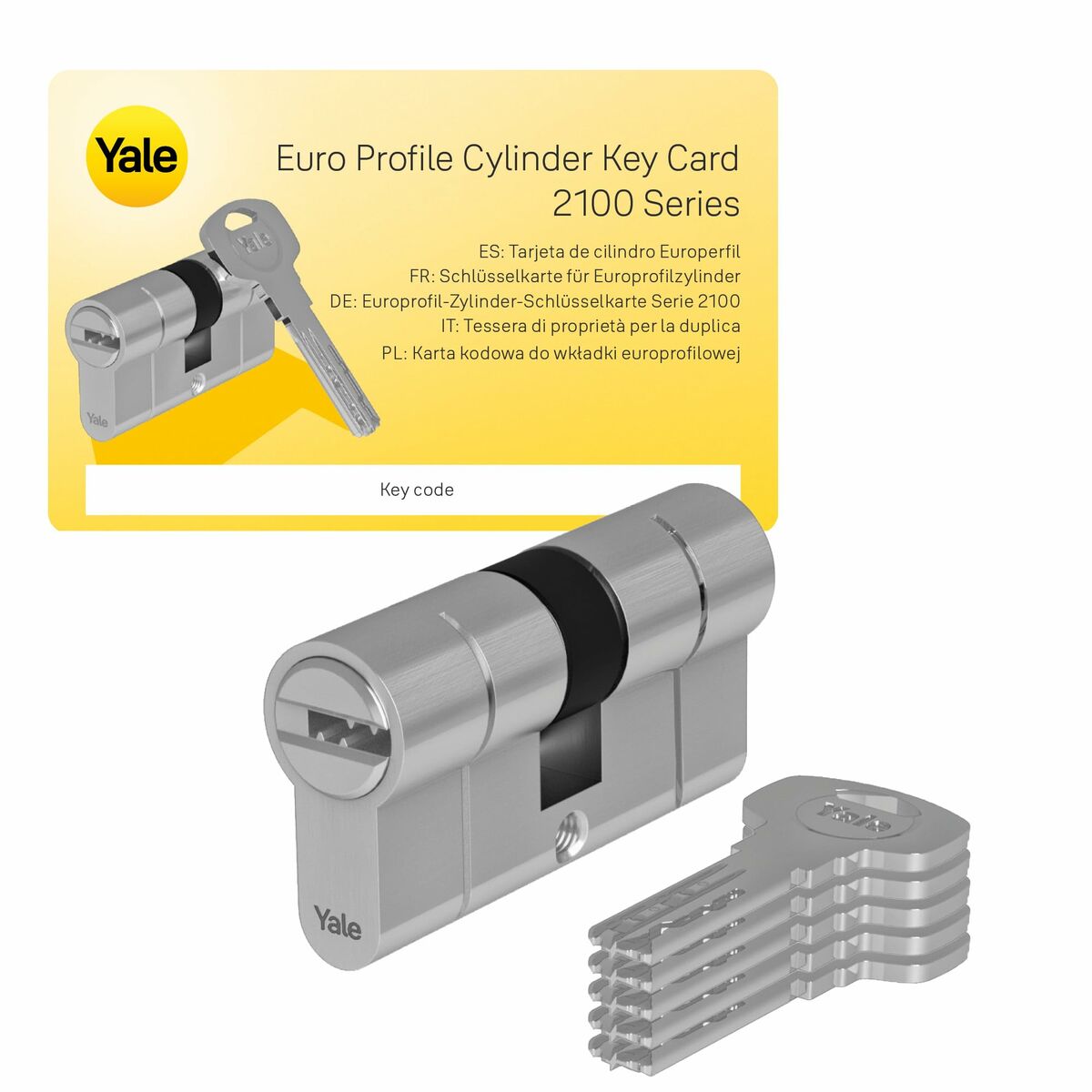 Cilindru de securitate Yale 30 x 40 mm Alamă