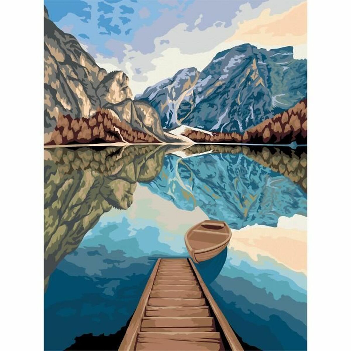 Set de pictură pe numere Ravensburger Lake Views 30 x 40 cm