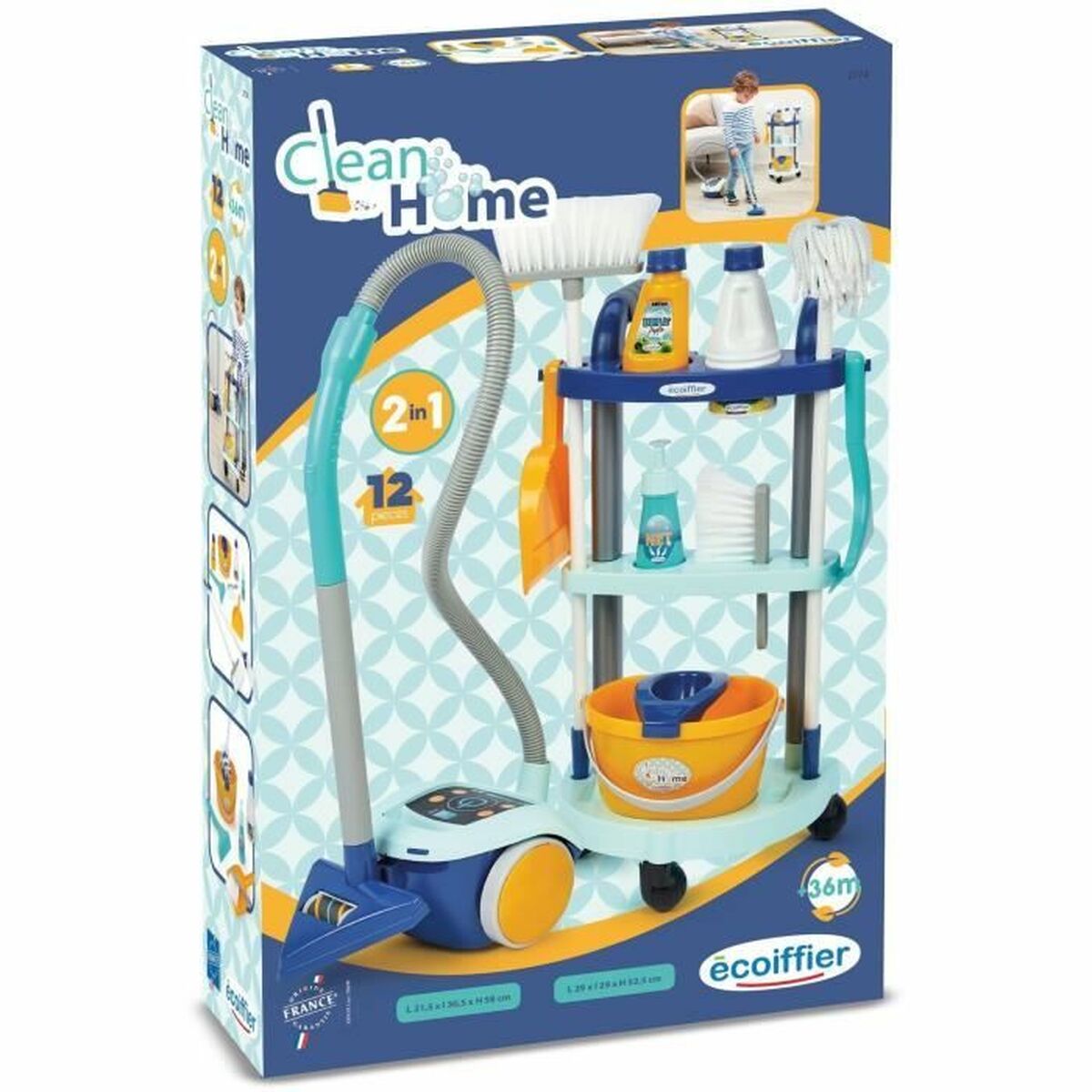 Coș de Curățare cu Accesorii Ecoiffier 2774